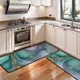 thumbnail image 3 of Kitchen Rugs Sets Of 2,Green Purple Gold Marble Pattern Anti Fatigue Kitchen Mat Rugs Non Slip Washable,Decorative Kitchen Floor Mats for Kitchen,Sink,Laundry,17"x47"+17"x47", 3 of 5