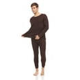 thumbnail image 3 of BILLIONHATS 2pc Thermal Sets for Men, Base Layer Long Johns Underwear, Top & Bottom, Cotton, Solid Colors (XX-Large, 24 Pack Brown), 3 of 5