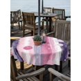 thumbnail image 2 of Outdoor Tablecloth with Umbrella Hole for Patio/Picnic/Party/Camping, Purple Grey Ombre Waterproof Table Cloth Round Cover Washable, Abstract Art Modern Polka Dot Striped (Dia 60"), 2 of 9