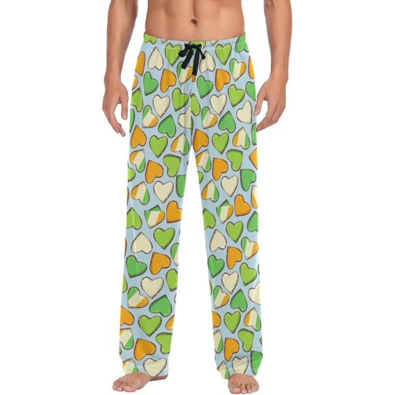 GZHJMY St. Patrick's Day Pajama Pants for Men, Lounge Pants Lightweight Men Pajama Bottoms with Drawstring Pockets, Christmas New Year Birthday Gifts, X-Large