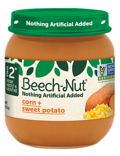 Beech-Nut Stage 2, Corn & Sweet Potato Baby Food, 4 oz Jar