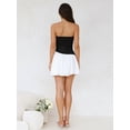 thumbnail image 6 of Biezeib Women's Summer Tube Dress Contrast Color/Solid Color Sleeveless Strapless Mini A-Line Dress, 6 of 6