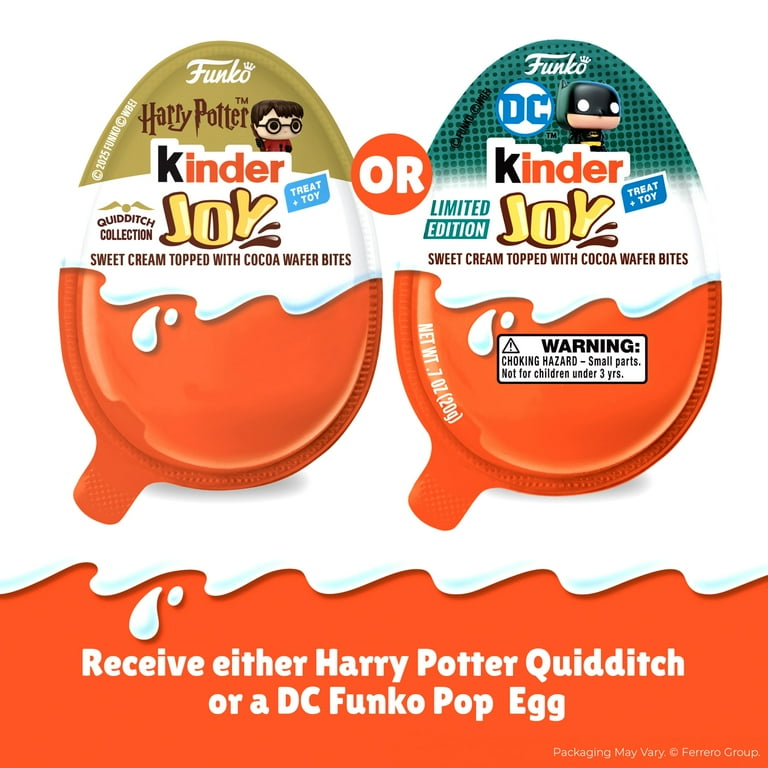 Kinder Joy Eggs, Harry Potter Funko Collection, Sweet Cream and Chocolatey Wafers, 6 Eggs