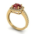 thumbnail image 2 of Clara Pucci 14K Yellow Gold 1.33ct Garnet Halo Ring for Women, 2 of 8