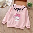 thumbnail image 2 of Cinnamoroll Lapel T-Shirt for Girls Melody Sanrioed Anime Korean Style Kids Naval Style Spring Sweatshirts Cute Pullovers Tops, 2 of 5