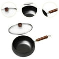 thumbnail image 5 of Cadorn Hand - Forged Uncoated Iron Wok with Glass Lid - Traditional Cookware for Stir - Fry & Simmer, 5 of 9