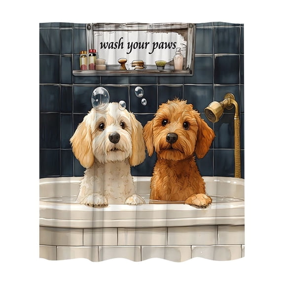 JHyouerji Shower Curtain,Waterproof Decor Curtain,24x70 Inch Rustic Bath Curtain with Hooks for Bathroom Hotel