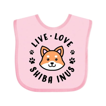 

Inktastic Live Love Shiba Inus Boys or Girls Baby Bib