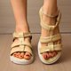 thumbnail image 1 of WILLBEST Sandalias Casuales Para Mujer, Sandalias De Plataforma Con Cuña De Lino, Sandalias De Cuña Transpirables Con Hebilla Trenzada Versátiles A La Moda, 1 of 9