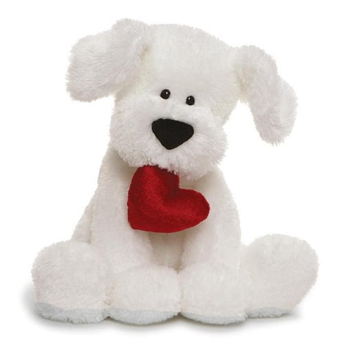 Gund - Romeo Valentines Day Stuffed Animal Puppy Dog Plush, White, 10-inches - Walmart.com