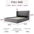 thumbnail image 5 of Hydraulic Gas Lift Up Storage Upholstered Platform Bed, 5 of 5