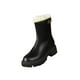 thumbnail image 5 of Botas de invierno para mujer, botines antideslizantes, suela gruesa, botas cortas informales, zapatos Negro Zulema botas de nieve, 5 of 8