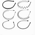 thumbnail image 2 of Juego de 6 diademas elásticas para cabello, diseño moderno con onda negra, ideal para hombres y mujeres, accesorio perfecto para cualquier ocasión y un regalo único para seres queridos., 2 of 6