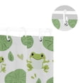 thumbnail image 5 of Frogs Leaves Green Hearts Shower Curtains with 12 Hooks Waterproof Bathroom Decor 66" x 72", 5 of 6
