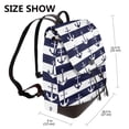 thumbnail image 2 of Xecao Anchors Pattern Women's Leather Backpack for School, Work, Travel - Stylish PU Leather, Spacious Design, Zipper Closure, 2 of 4