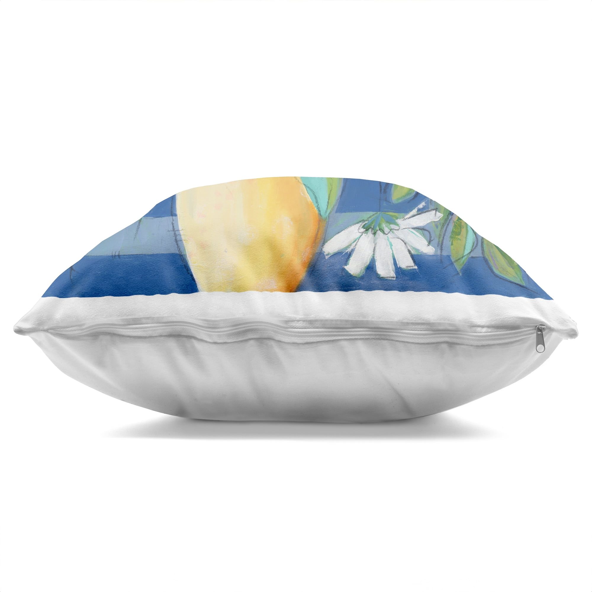 Stupell Industries Floral Bursts Among Blue Decorative Printed Throw Pillow, design by Krinlox