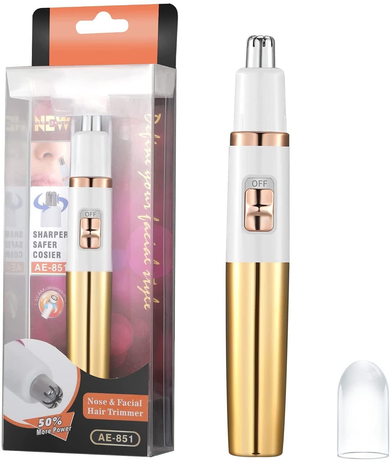 Nose hair trimmer for Ladies and Men, Waterproof, DualEdge Blade