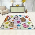 thumbnail image 3 of Coolnut Lightweight Soft Area Rugs, 80 x 58 inch（6'8" x 4'10"） Cute Farm Animals Floor Mat for Kids Playing Room Hardwood Floor Living Room Nursery Rugs, 3 of 6