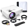 thumbnail image 1 of Clearance sale Mini Projector Outdoor Movie Projector With Projector Screen Full HD 1080P Projector Supported Compatible With TV Stick, 1 of 9