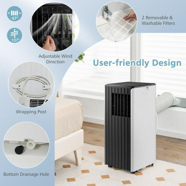 Giantex 8000 BTU Portable Air Conditioner 3 in 1 AC Cooling Unit