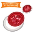 thumbnail image 4 of Uxcell Filtro de Fregadero de Silicona, 2 Paquetes de Tapón de Fregadero de Cocina, 4.4" Rojo, 4 of 6