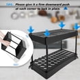 thumbnail image 4 of ASTARIN - Organizador para debajo del fregadero (2 unidades) - Organizador multiusos de 2 niveles para baño y cocina con 6 ganchos y 1 colgador - Cestas para encimeras y tocadores - Negro, 4 of 7