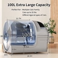 thumbnail image 3 of 100L Automatic Self-Cleaning Cat Litter Box - APP Control, Safe Alert, Smart Health Monitor, Grey, 3 of 7