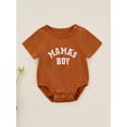 thumbnail image 2 of Franhais Baby Boy Romper, Short Sleeve Crew Neck Letters Print Summer Casual Daily Bodysuit, 2 of 9