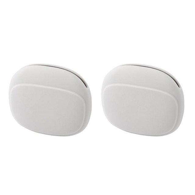 Tholdsy Caja de almacenamiento para auriculares Soporte de silicona Caja de cable de datos para teléfono móvil Bolsa de monedero Organizador Gris 2piezas