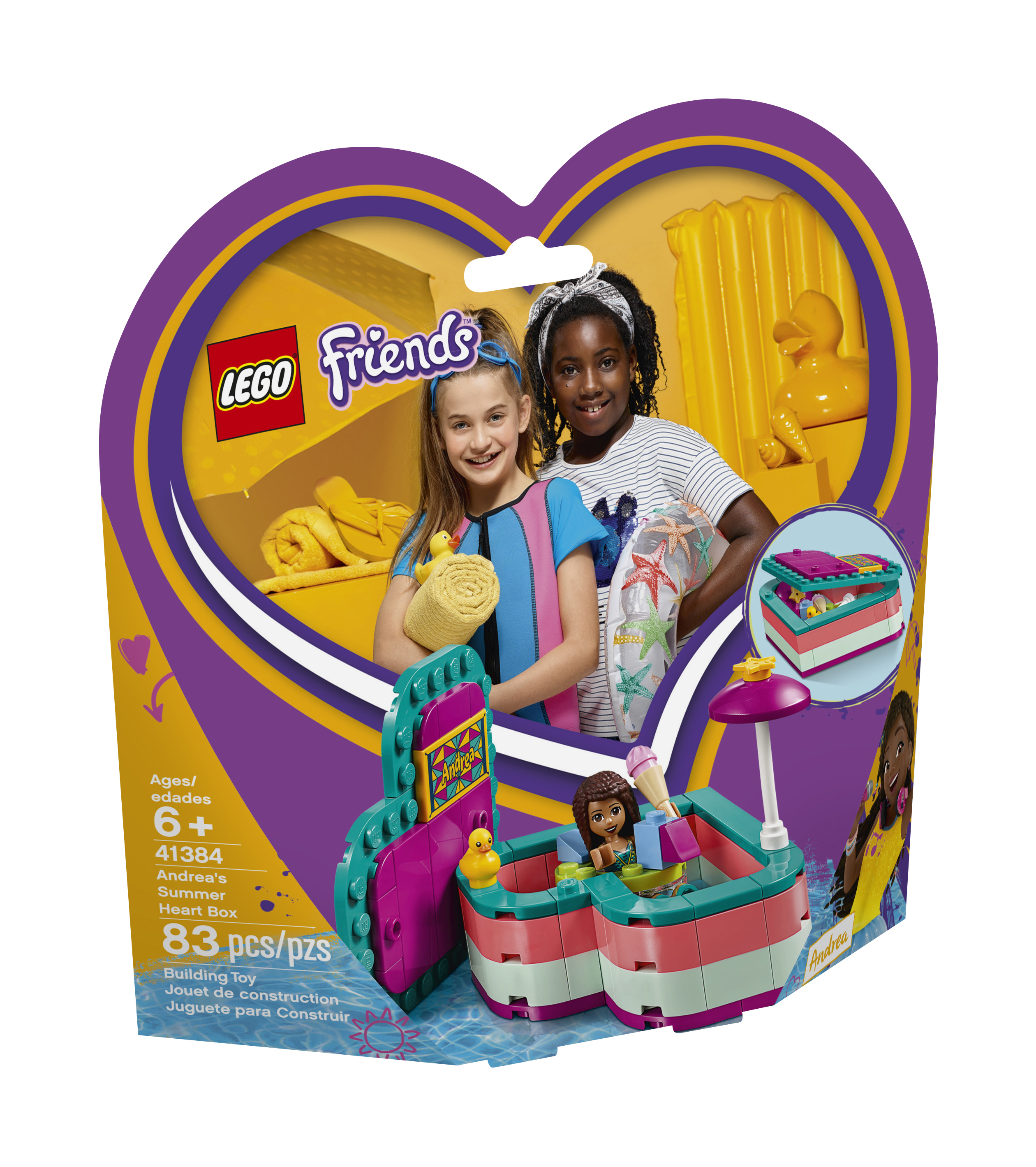 LEGO Friends Andrea's Summer Heart Box 41384 Building Set (83 Pieces) - image 5 of 8