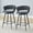 Black, variant on NYEESS Set of 2 Dark Gray Linen Swivel Bar Stools, Gold Metal Legs, Modern Counter Chairs