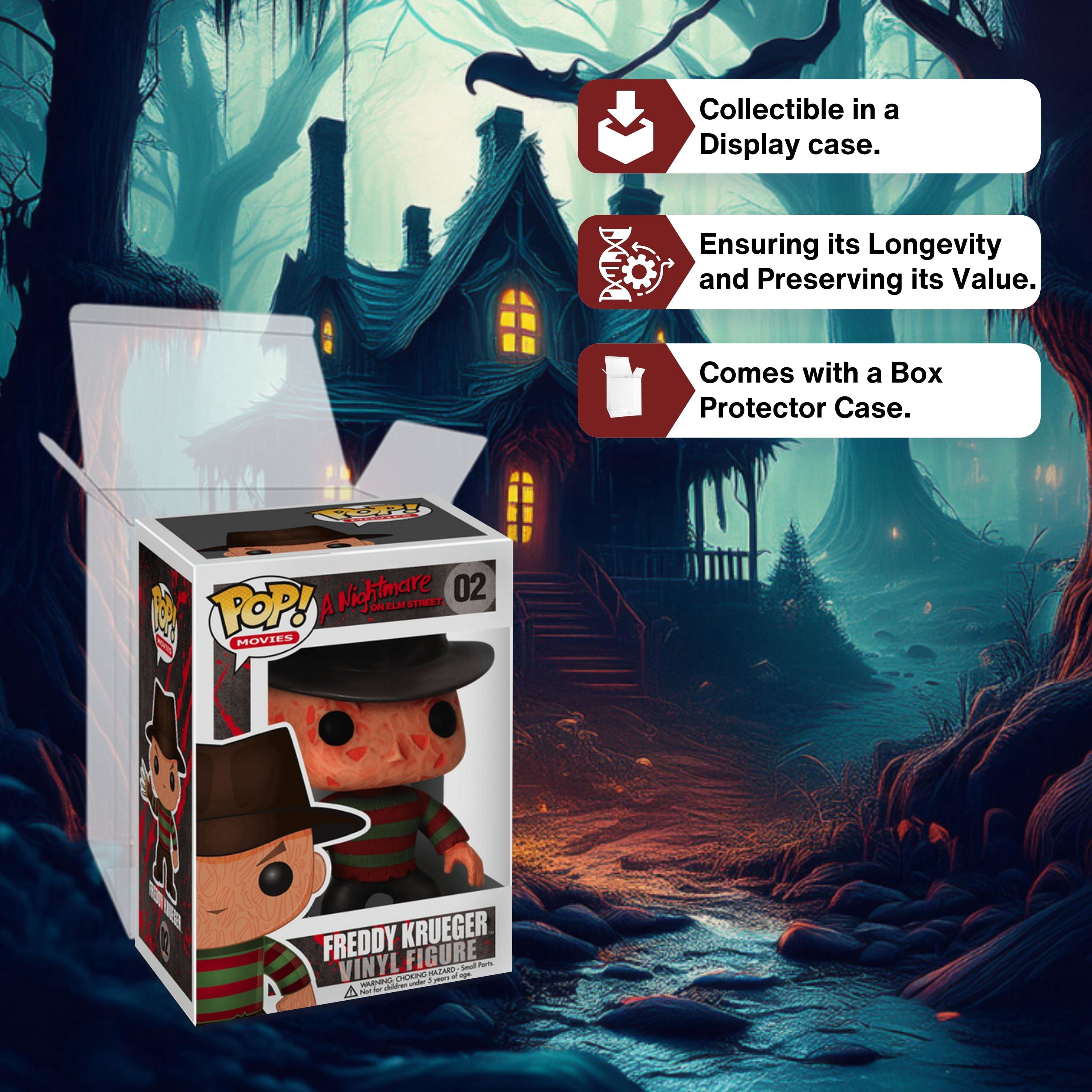 Freddy Krueger Funko Pop! A Nightmare on Elm Street - Collectible Vinyl Figure #02 with Case