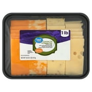 Great Value Cracker Cut Sliced 4 Cheese Tray, 16 oz