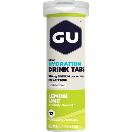 GU Hydration Drink Tabs: Lemon Lime, Box of 8 (Best Rated Energy Drink)