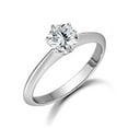 thumbnail image 2 of IGI / GIA Certified 14k White Gold 0.50 Ct Lab Grown Round Cut Solitaire Diamond Women Ring, 2 of 3