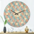 thumbnail image 2 of Designart 'Red and Blue Plaid' Mid-Century Modern Wood Wall Clock, 2 of 5