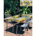 thumbnail image 3 of Lemon Summer Botanical Rectangle Tablecloth, Waterproof Elastic Fitted Table Covers for 3 Foot Tables, 24x36inch Decorative Tablecloths for Picnic, Camping, Indoor, Outdoor, Tropical Watercolor, 3 of 6