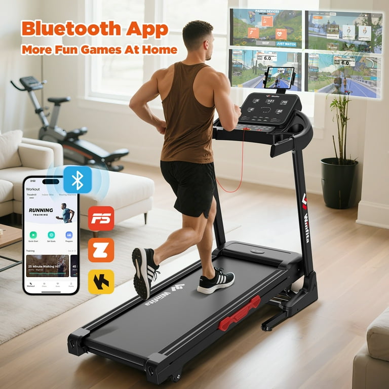 Winfita Incline Treadmill, 0-12% Auto Incline Treadmill for Home