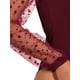thumbnail image 5 of DARING DIVA Body de Manga Larga para Ropa de Club de Mujeres, Mono con Mangas de Malla, Body M Burdeos, 5 of 5