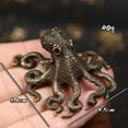 thumbnail image 2 of Vintage Brass Octopus Tea Pet Handmade Solid Copper Figurine Creative Desk Ornament Home Office Decor Collectible, 2 of 6