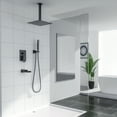 Lordear 12 Inch Ceiling Install Rainfall Shower Head with Handheld
