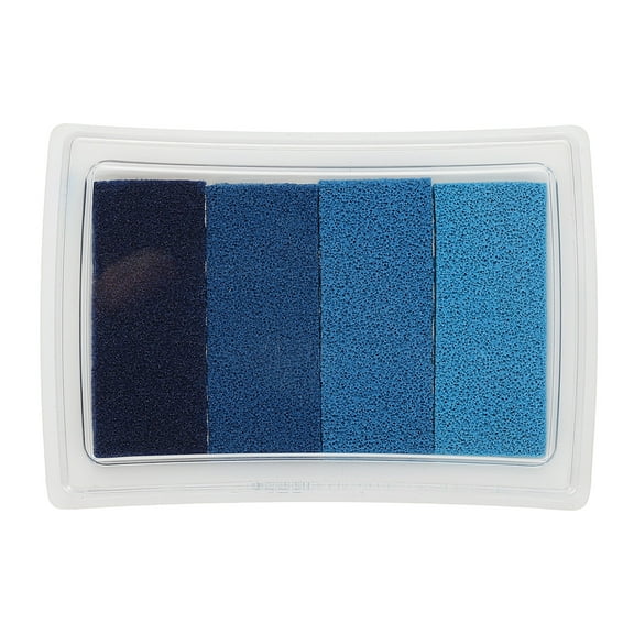 3"x2.2" Craft Ink Pad for Rubber Stamp, Washable Stamp Pad Card Making Stamping Scrapbook Fingerprint Footprint Handprint, Blue