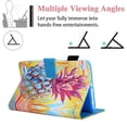 thumbnail image 4 of Allytech Folio Case for Kindle Fire 7" Tablet Amazon Fire 7 9th/7th/5th Gen 2019/2017/2015 Release, Premium PU Leather Impact Resistant Folio Stand Smart Auto Sleep & Wake Shell Case, Pineapple, 4 of 8