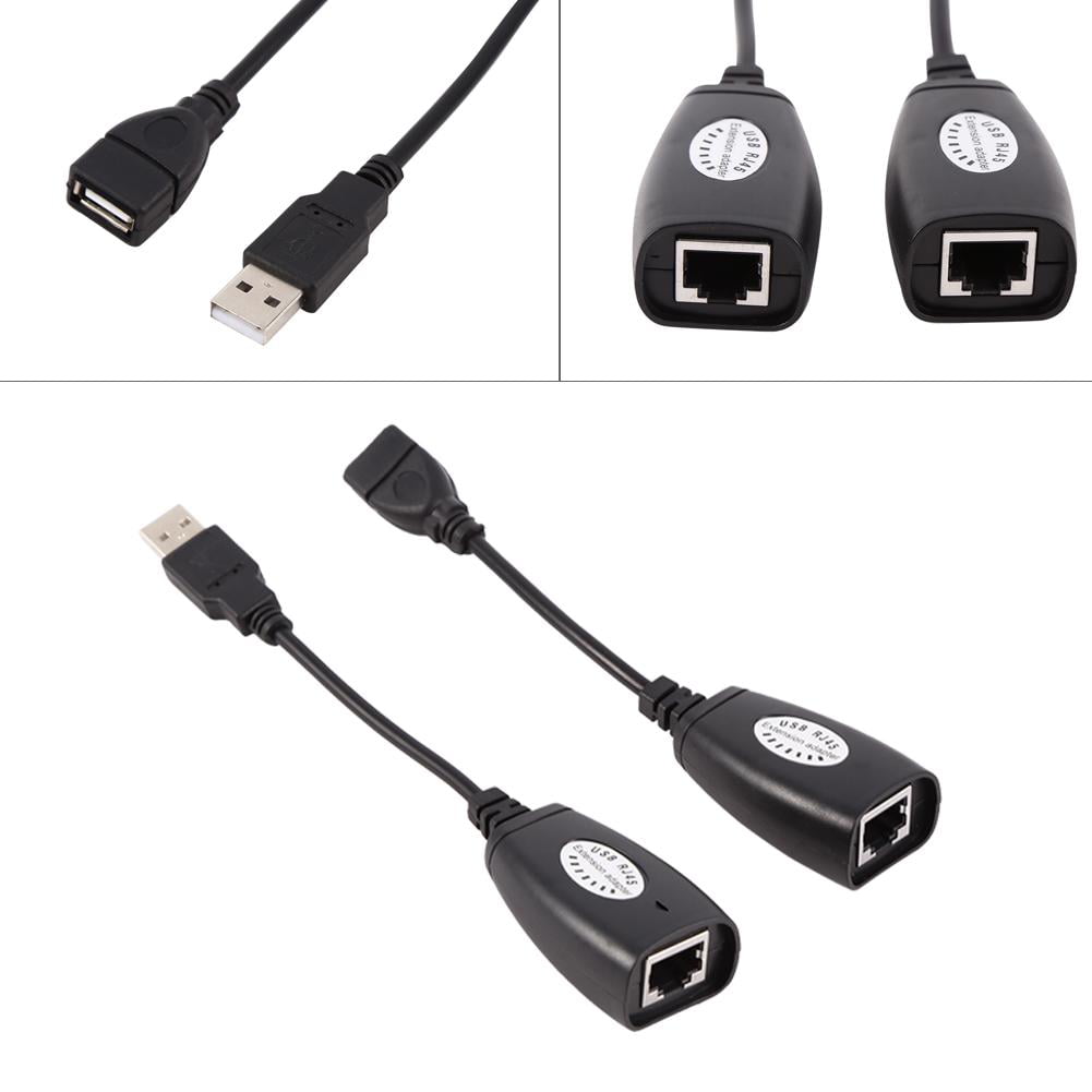 20cm USB Male to Female Cat 5 5e 6 RJ45 LAN Extender Adapter Charger Cord Cable 