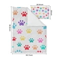 thumbnail image 5 of Colorful Dog Paw Footprint Duvet Cover and Pillowcase Set for Single Bedding, Bedroom Accessories for Kids Teens, 5 of 5