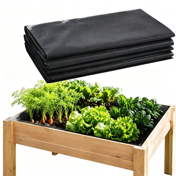 Raised Garden Bed Liner Tutuviw 63 x 83 Inch Waterproof Raised Flower Bed Planter Liner Cuttable Plant Liner Rectangle Grow Bags with Breathable and Reusable for Vegetables Patios Decking