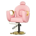 thumbnail image 1 of Fauteuil de Barbier Inclinable, Fauteuil de Barbier avec Hauteur Réglable Hydraulique et Base à Rotation à 360 Degrés pour Coiffeur, Fauteuil de Salon avec Repose-Pieds pour Salon de Coiffure/station de Shampooing, 1 of 8