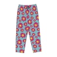 thumbnail image 4 of Xecao Daisies Flowers Women's Straight Lounge Pajama Pants: The Epitome of Relaxed Sleepwear, 4 of 9