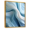 thumbnail image 2 of Designart "Spiraling Zen Zephyr In White And Blue I" Abstract Spirals Floater Framed Wall Art Prints, 2 of 5