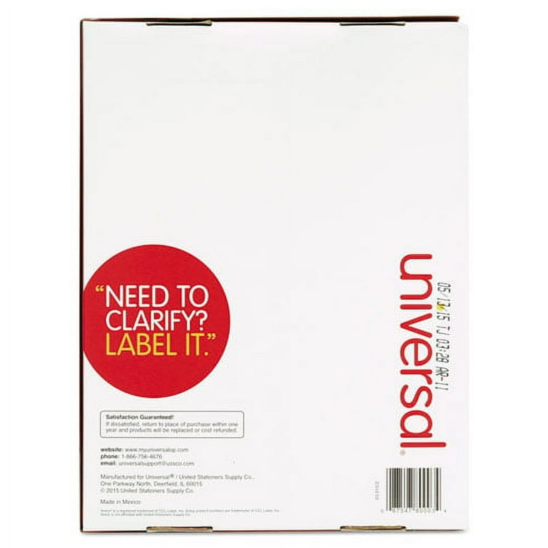 White Labels, Inkjet/Laser Printers, 1.33 x 4, White, 14/Sheet, 250 Sheets/Box White Labels, Inkjet/Laser Printers, 1.33 x 4, White, 14/Sheet, 250 Sheets/Box